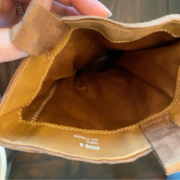 NWOB Tan Suede Ruched Calf Boots, Women’s 8 - Picture 7 of 8